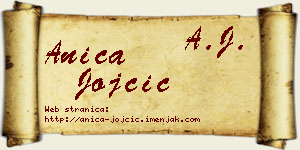 Anica Jojčić vizit kartica